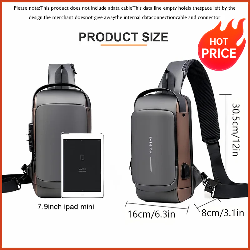Mens Fashion Blog - Men's anti-theft chest bag, fashionable motorcycle