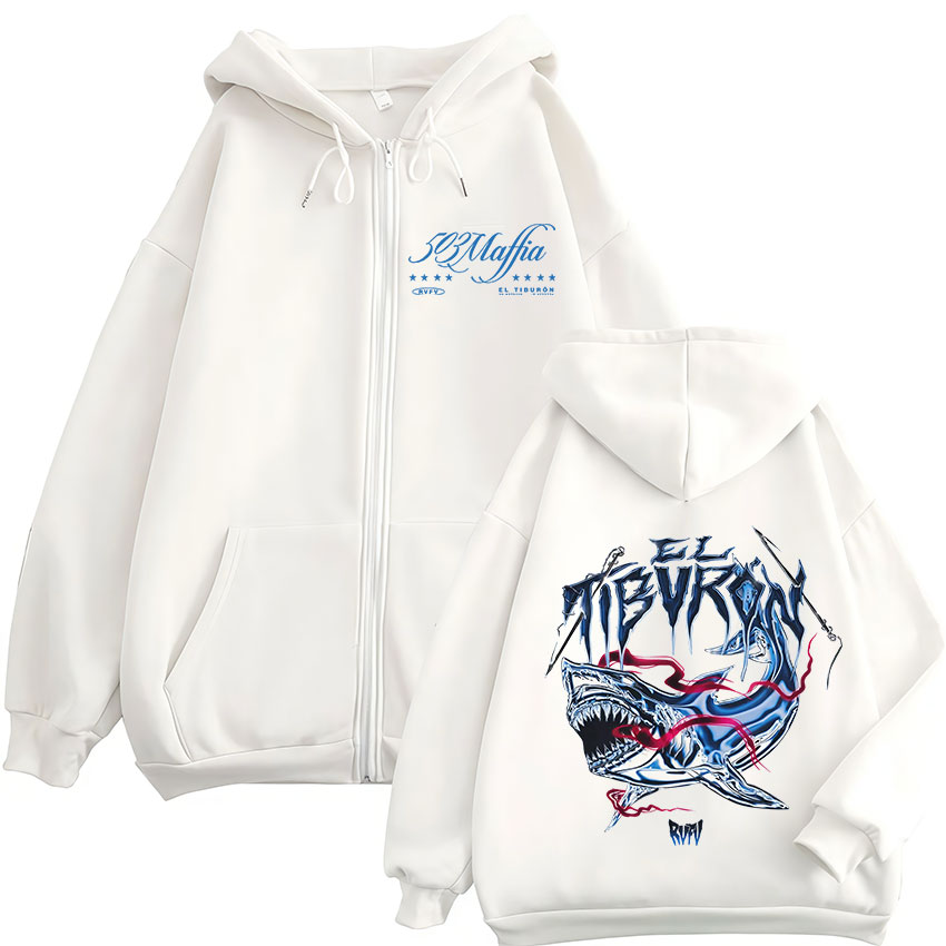 Mens Fashion Zip Up Hoodies - RVFV EL TIBVRON Tour 2025 Zip