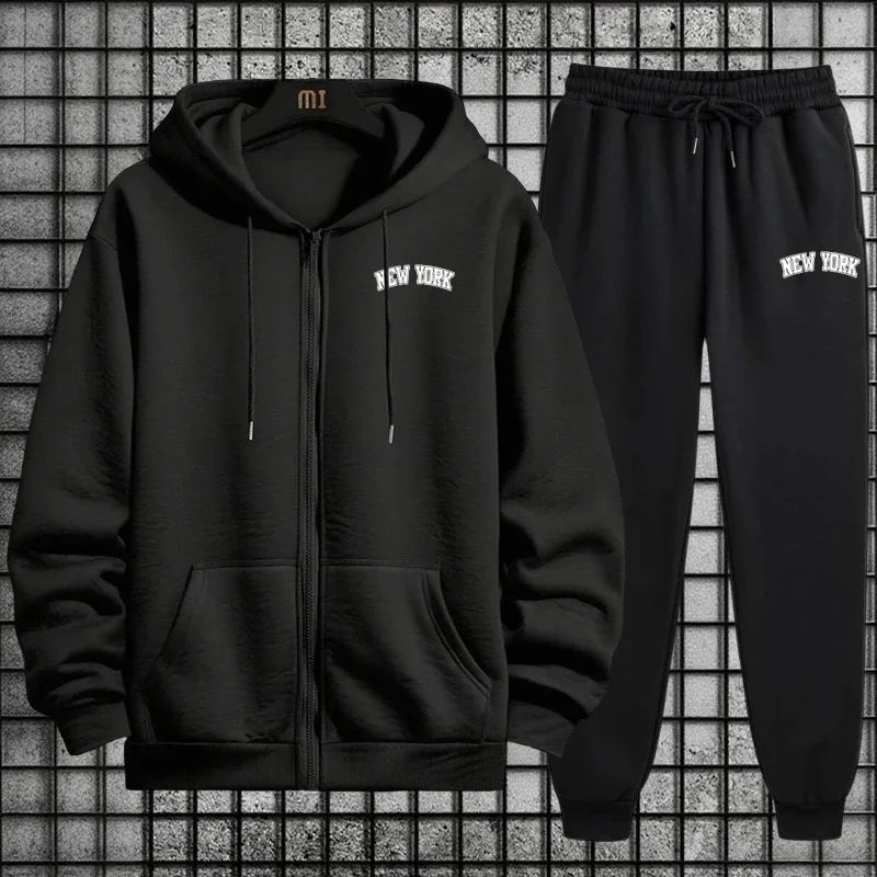 Mens Fashion Zip Up Hoodies - Men's Tracksuit Quality 2026 Spring Casual