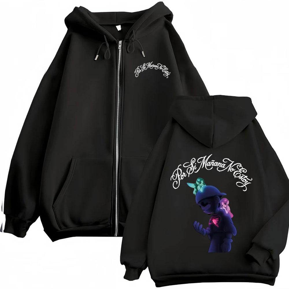 Mens Fashion Zip Up Hoodies - Omar Courtz Por Si Manana No