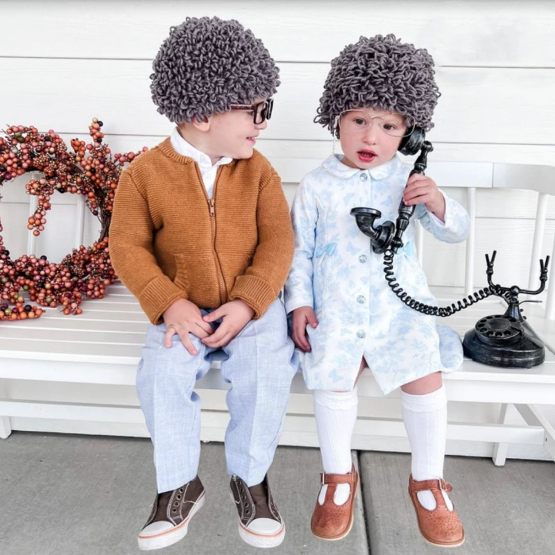 Cute Kids Boy Girl Old Lady Wo - Beanie Winter Hat 评论和价格