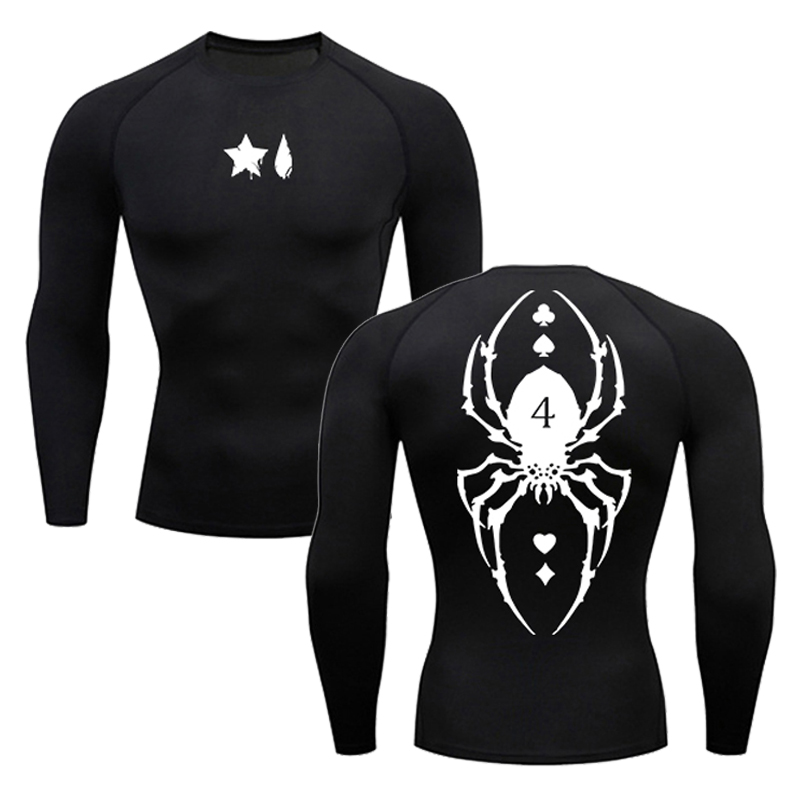 Spider Print Compression Shirt - Compression Shirt Workout 评论和价格