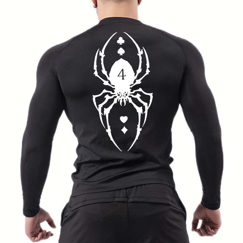 Spider Print Compression Shirt - Compression Shirt Workout 评论和价格