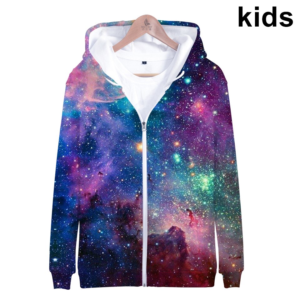 Coat Star Space Galaxy Hooded  - Mens Fashion Zip Up Hoodies 评论和价格