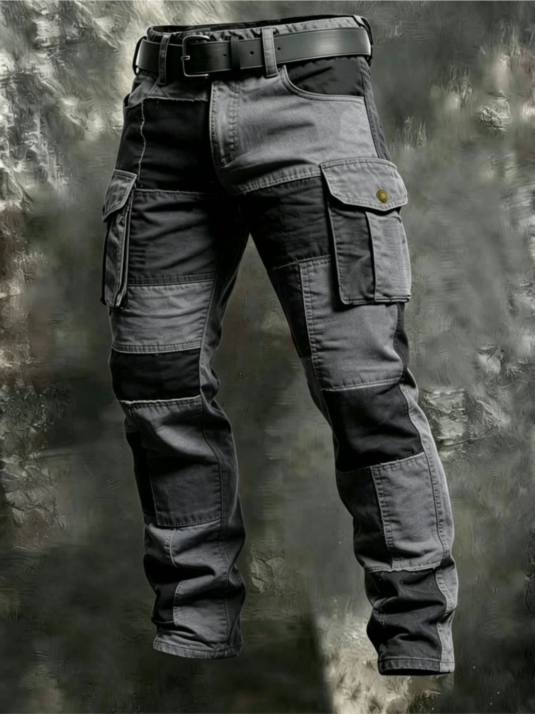 Cotton Men Cargo Pants Khaki C - Mens Fashion Cargo Pants 评论和价格