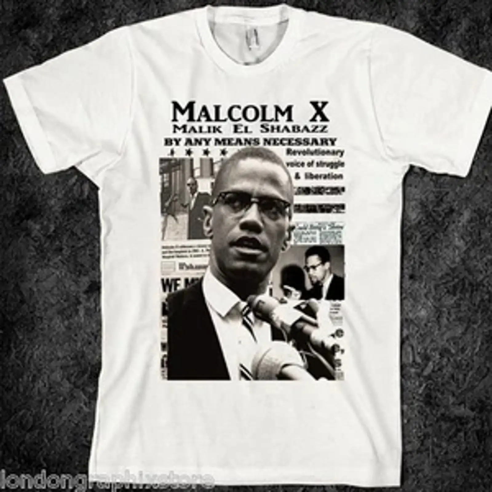 Malcolm X T shirt Black Histor - Men'S Fashion History 评论和价格