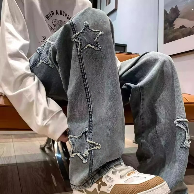 New Men's Star Embroidered Fas - Men'S Fashion Nova Jeans 评论和价格