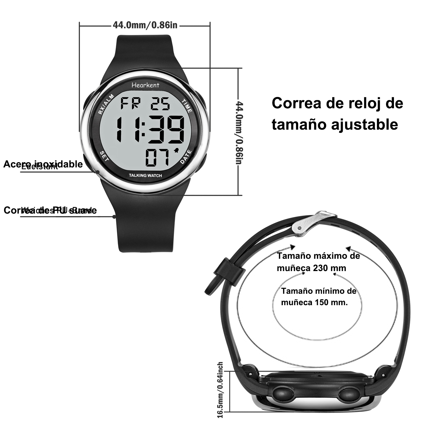 Hearkent Spanish Talking Watch - Men'S Fashion For 70 Year Old 评论和价格