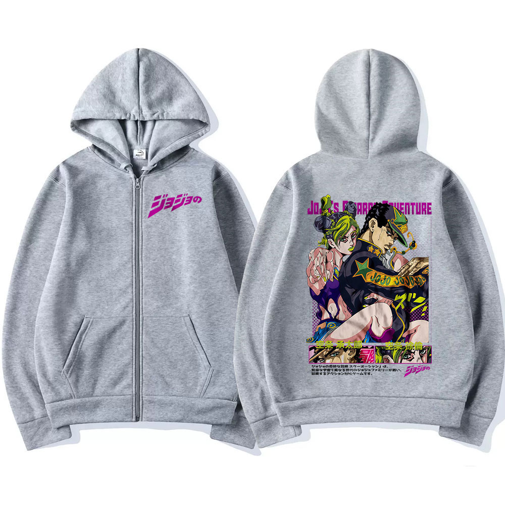 Anime Jojo Bizarre Adventure Z - Mens Fashion Zip Up Hoodies 评论和价格