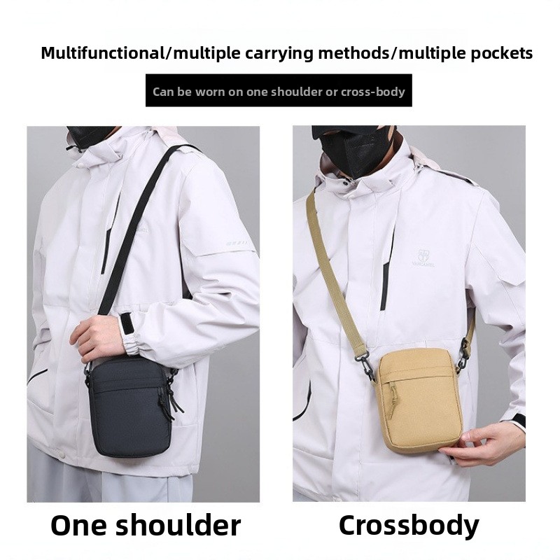 Simple solid color canvas mini - Crossbody Bag Men 评论和价格