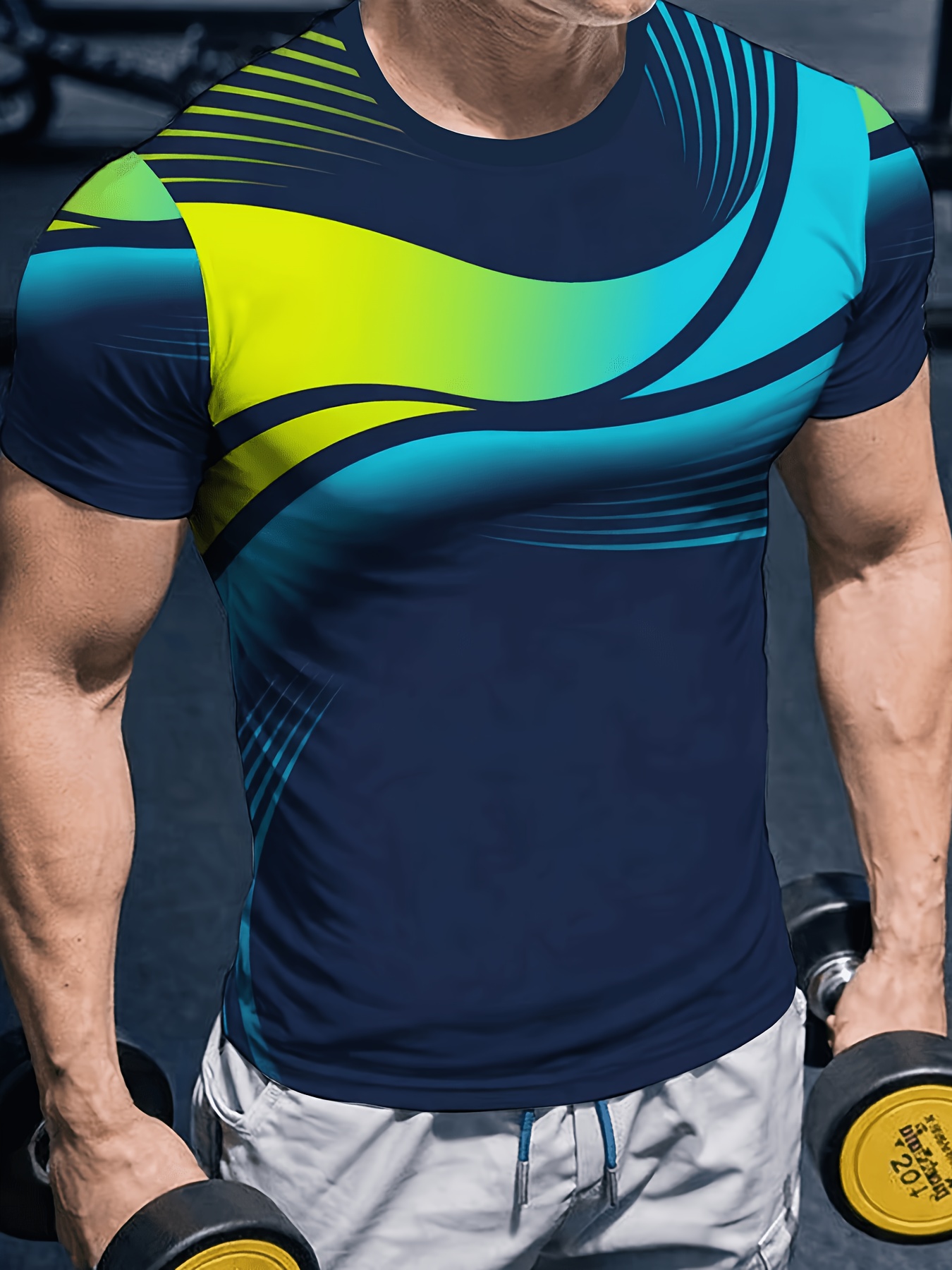 Men High Elastic Quick Dry Spo - Compression Shirt Workout 评论和价格