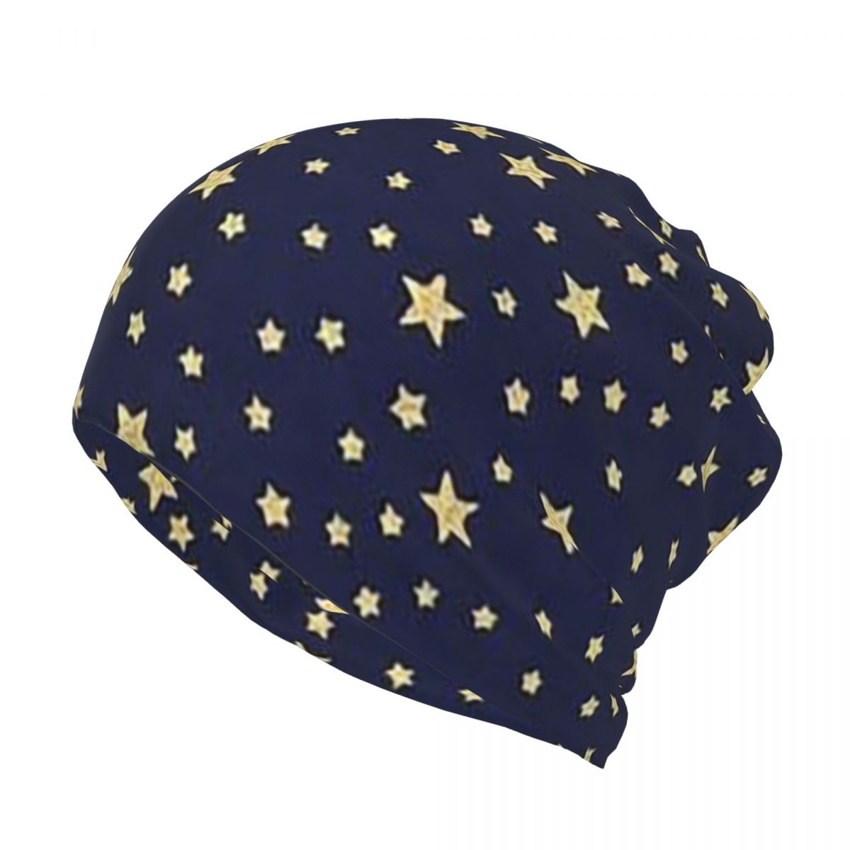Navy Blue Sky And Stars Print  - Beanie Winter Hat 评论和价格