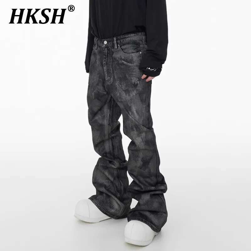 HKSH Men's Tide Dark High Stre - Men'S Fashion Nova Jeans 评论和价格