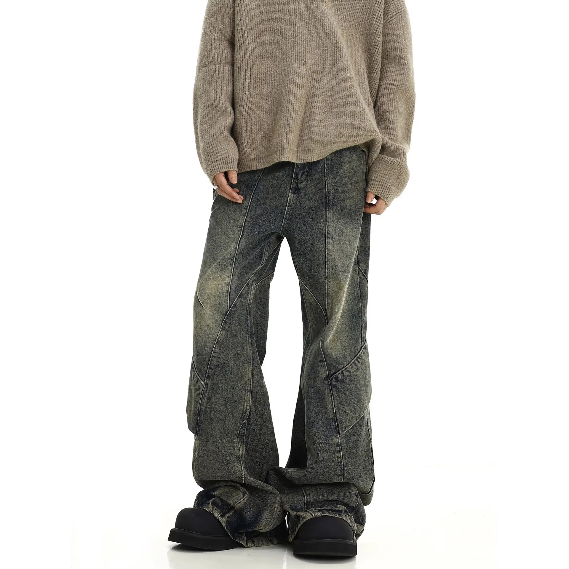 Men Jeans Denim Flare Pants Fl - Men'S Fashion Jeans 2025 评论和价格