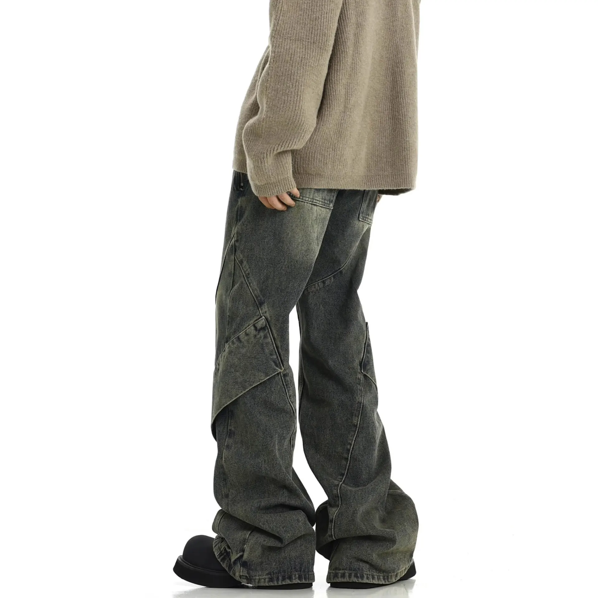 Men Jeans Denim Flare Pants Fl - Men'S Fashion Jeans 2025 评论和价格