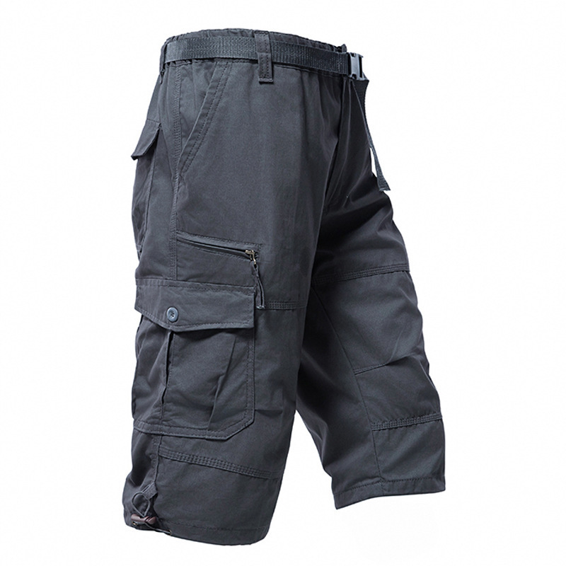 Men's Cotton 3/4 Pants Loose P - Mens Fashion Cargo Pants 评论和价格