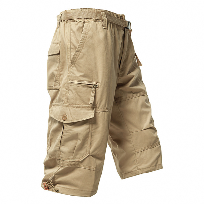 Men's Cotton 3/4 Pants Loose P - Mens Fashion Cargo Pants 评论和价格
