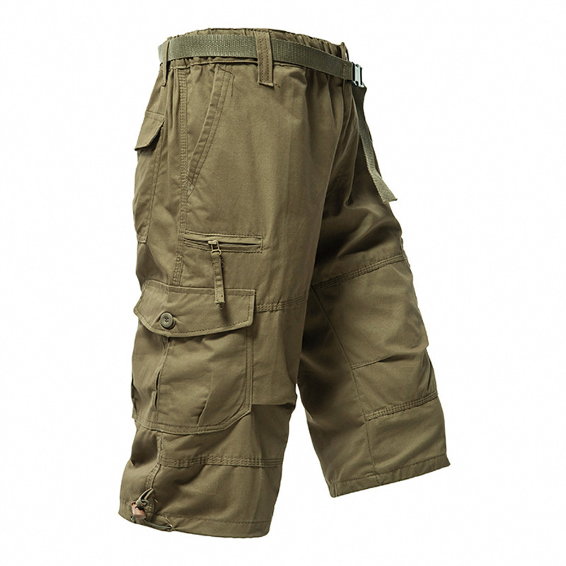 Men's Cotton 3/4 Pants Loose P - Mens Fashion Cargo Pants 评论和价格
