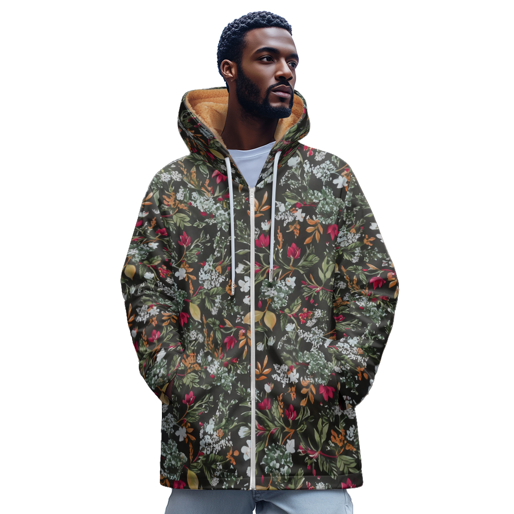Luxury Flower 3D Printed Patte - Mens Fashion Zip Up Hoodies 评论和价格