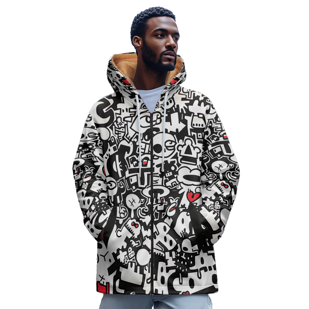 Luxury Flower 3D Printed Patte - Mens Fashion Zip Up Hoodies 评论和价格