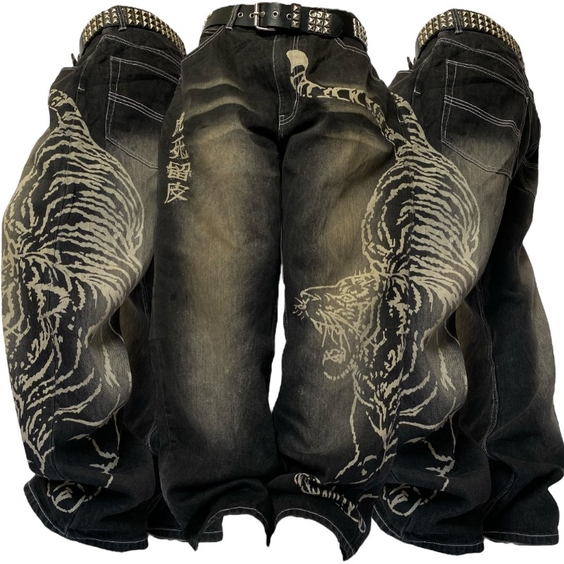 2025 Fashion New Oversized Pat - Men'S Fashion Jeans 2025 评论和价格