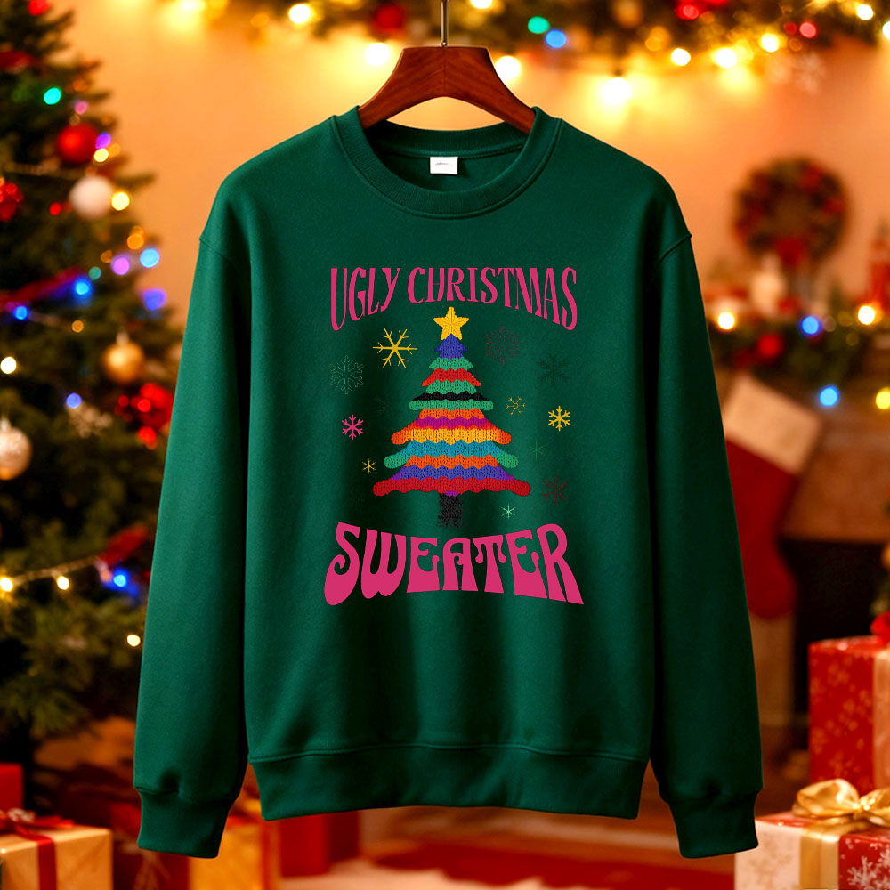 Ugly Christmas Sweater Tree Sw - Men'S Fashion For 70 Year Old 评论和价格