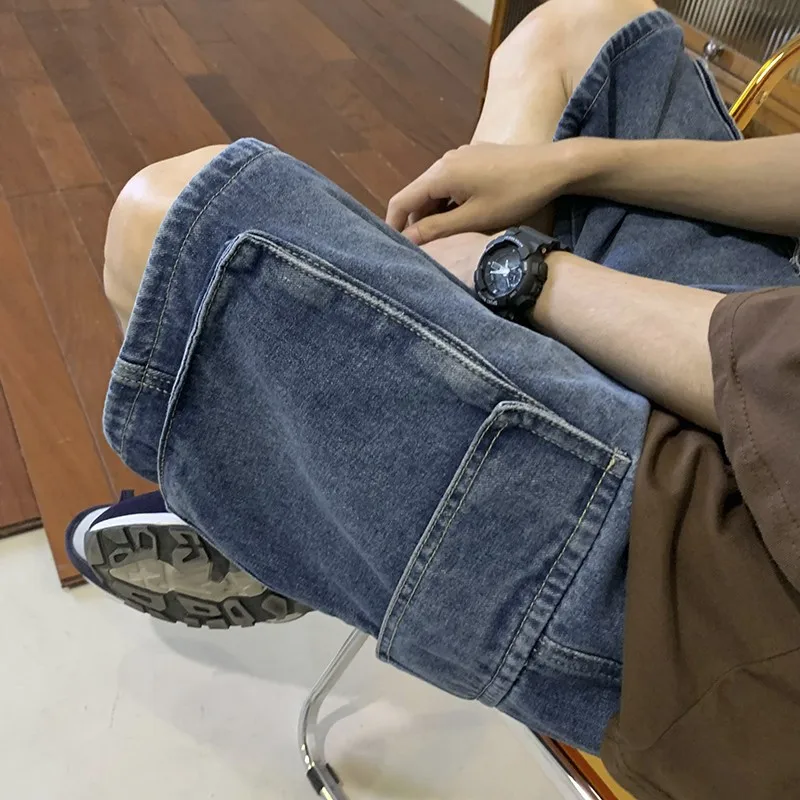 Korean Large Pocket Cargo Deni - Mens Fashion Cargo Pants 评论和价格