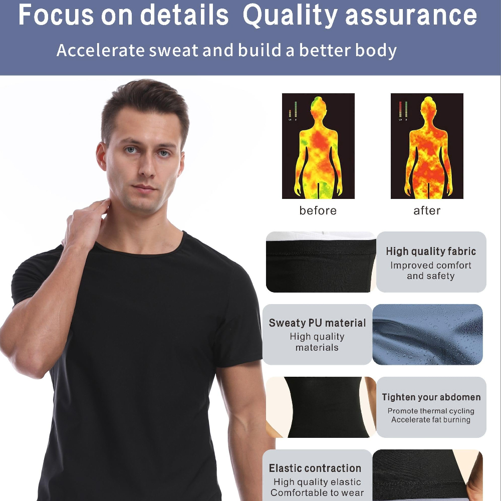 1PCS Men's Sauna Shirt Short S - Compression Shirt Workout 评论和价格